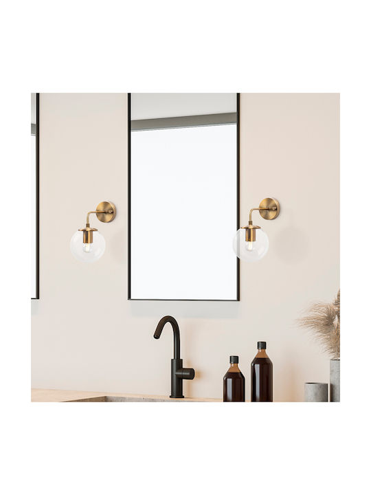 Opviq Lampă de Perete cu Bază de Bec E14 Auriu 15 cm