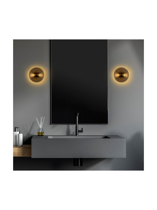Opviq Wall Lamp with G9 Lamp Bulb Base Gold 20x16cm