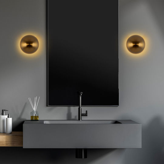 Opviq Wall Lamp with G9 Lamp Bulb Base Gold 20x16cm