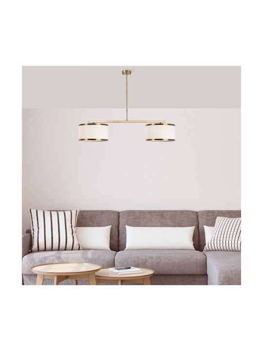 Opviq Beige Pendant Light Beige Rail with Socket E27 100x30x37cm