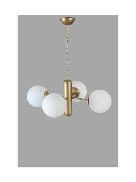 Opviq Bankok Pendant Light Yellow for 4 Bulbs E27 45x45x70cm