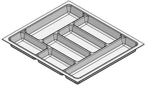 Agoform Besteckeinsatz für Schubladen Kunststoff 84x48cm Weiße
