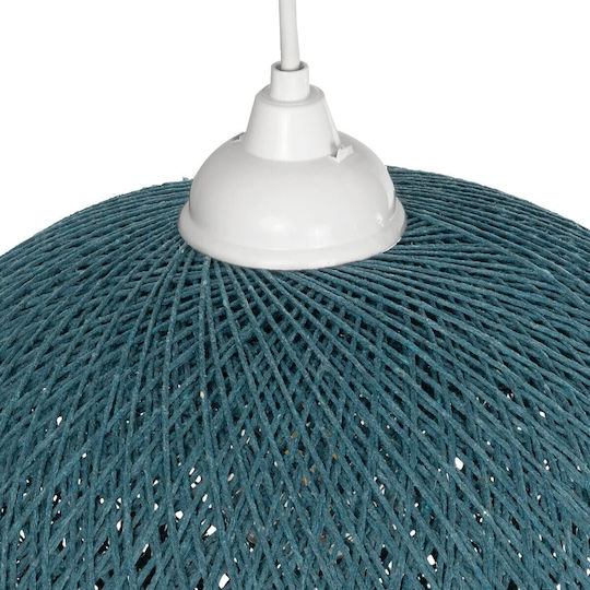 GloboStar Solei Pendant Light Turquoise Boho with Rope for Socket E27 30x30x35cm