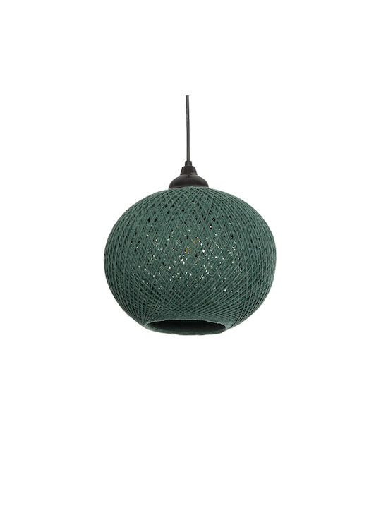 GloboStar Solei Pendant Light Green Boho with Rope for Socket E27 20x20x25cm