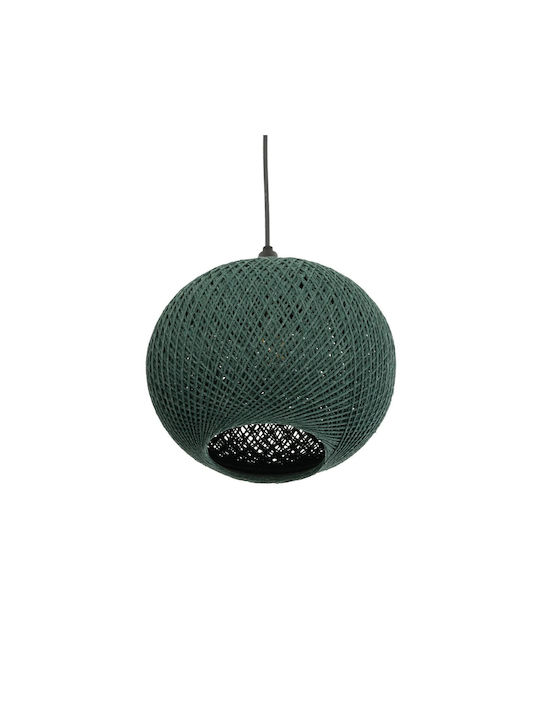 GloboStar Solei Pendant Light Green Boho with Rope for Socket E27 20x20x25cm