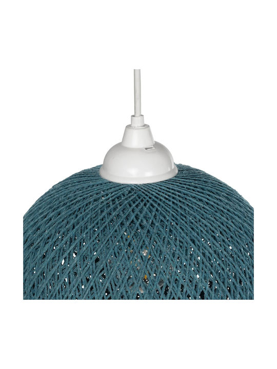 GloboStar Solei Pendant Light Turquoise Boho with Rope for Socket E27 20x20x25cm