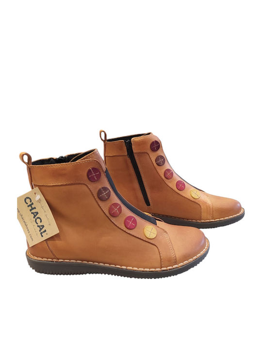 Ghete Chelsea de Piele pentru Femei Galbene