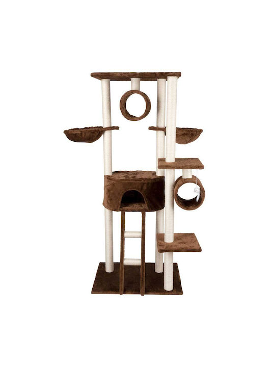 Bakaji Cat Climbing Tree Sisal Playground Height 165cm Brown 02813877