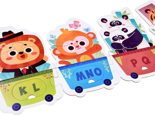 Jokomisiada Puzzle Educativ Tren Animale Învățare Alfabet 40 Piese Za5751
