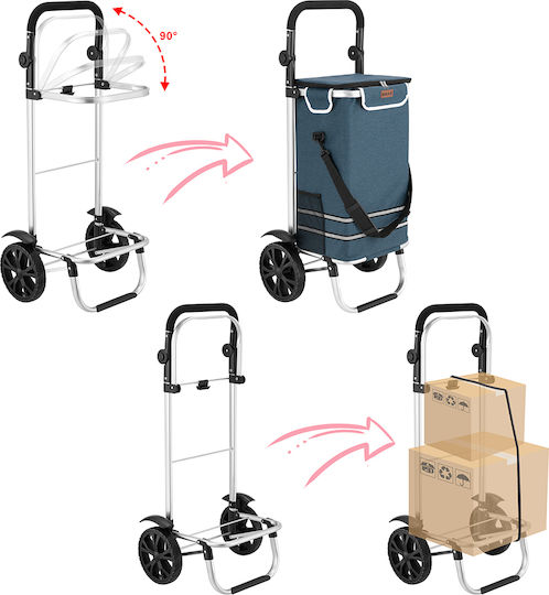 Shopping Trolley Blue 56lt
