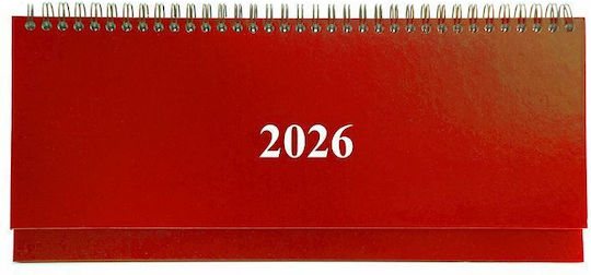 Плано Седмичен 2026 30х13 Спирала Червен