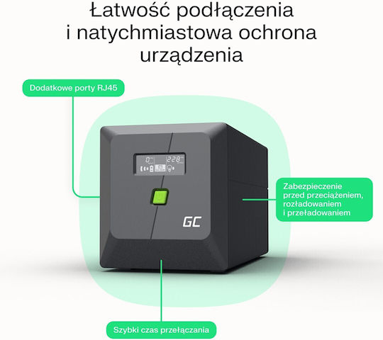 Green Cell UPS Line-Interactive 750VA 480W