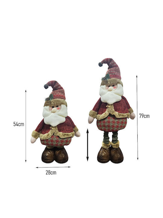 Decorative Fabric Santa Claus Adjustable Height 54–79cm