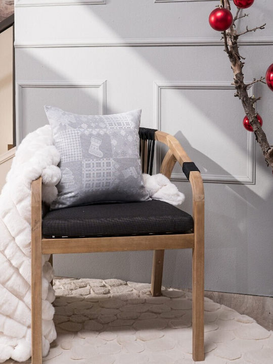 Teoran Christmas Decorative Square Pillowcase Gray 65x65cm