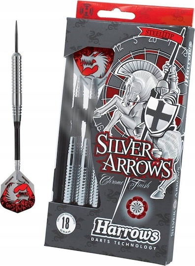 Săgeți Harrows Silver Arrows cu vârf de oțel 3x18gr