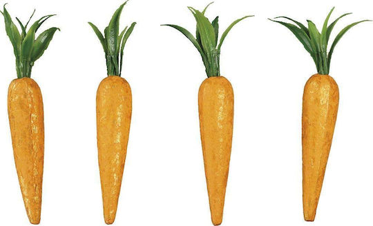 Titanum Easter Carrot Styrofoam Orange 2.2x12.5cm Set 4pcs