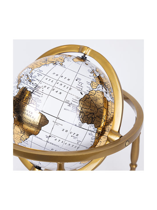 Metallglobus 752-19029 32x32x32cm Gold-Weiß Estheti Home Metall