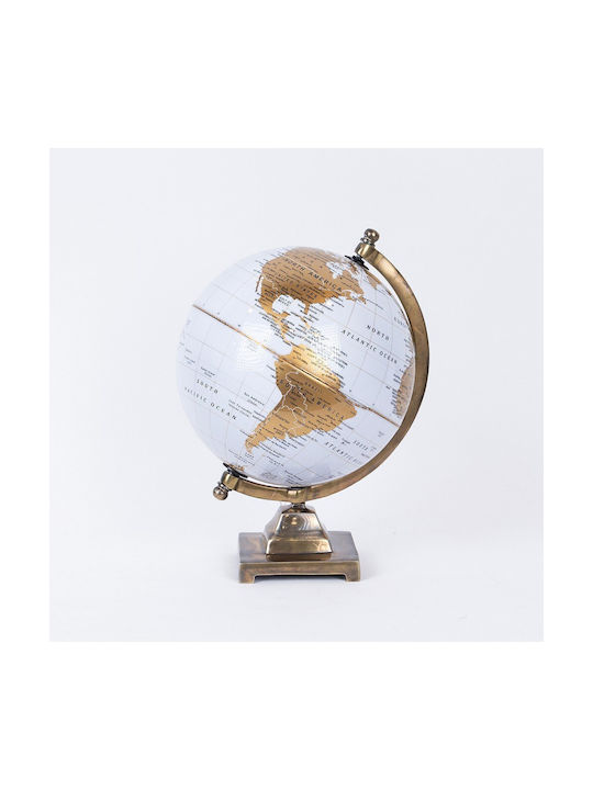 Metal Globe 752-19036 22x22x32cm Gold-white Estheti Home Metal