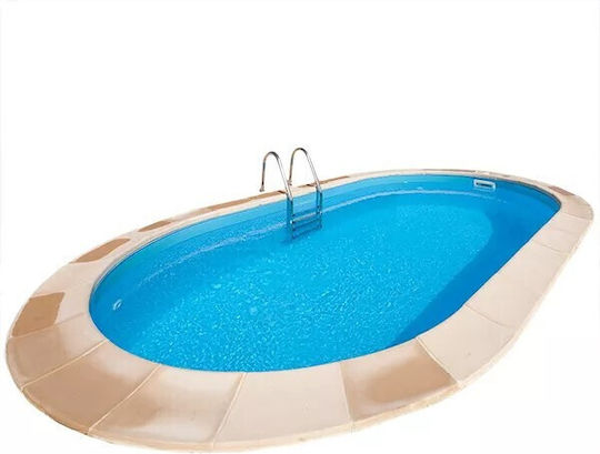 Gre Madagascar Oval Schwimmbecken Oberirdisch 800x400x150cm