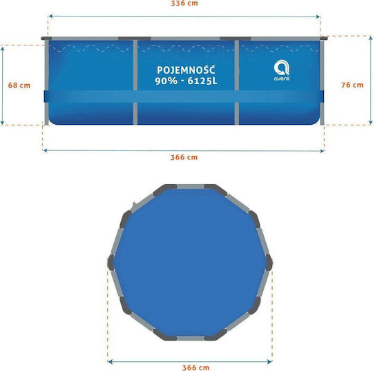 Avenli Round Pool PVC mit Metallic-Rahmen