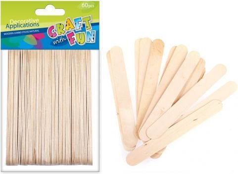 Crafts Fun Ornaments Decorative Wooden Sticks Pack 60 W 004