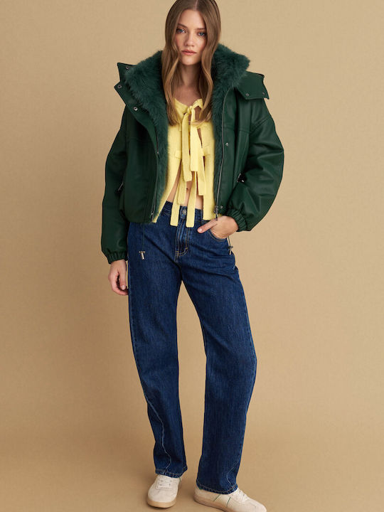 Damen Bikerjacke Green
