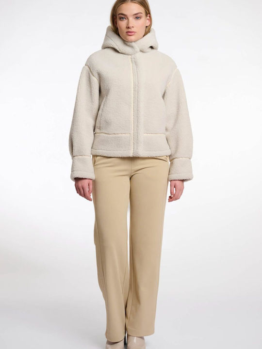 Women's Lifestyle Jacket for Winter Ecru