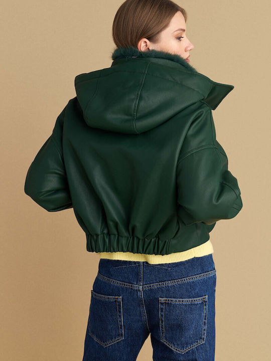 Damen Bikerjacke Green