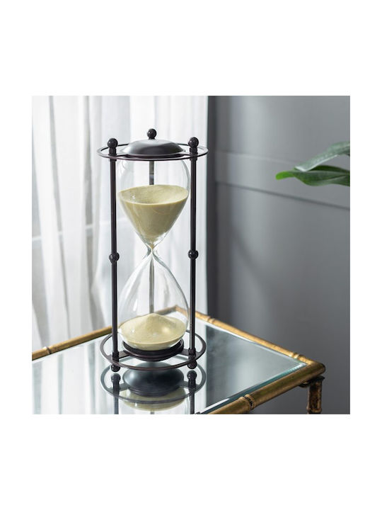 Artekko Office Hourglass Decoration from Metallic 15.8x15.8x33cm in Black color