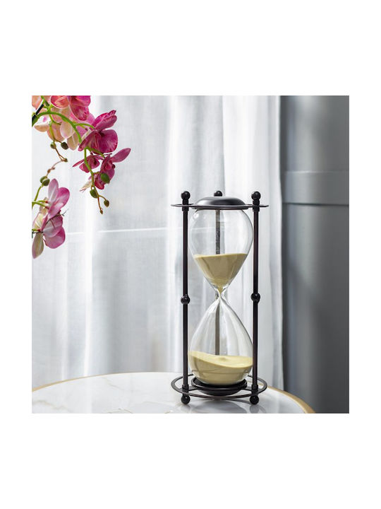 Artekko Office Hourglass Decoration from Metallic 15.8x15.8x33cm in Black color