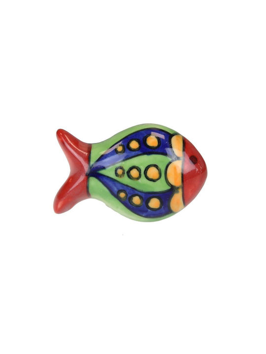 Buton Ceramică Pește 5x3,5cm Guler