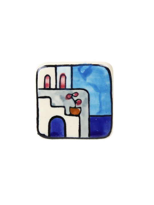 Buton Ceramică Greece 4x4cm Ghiveci