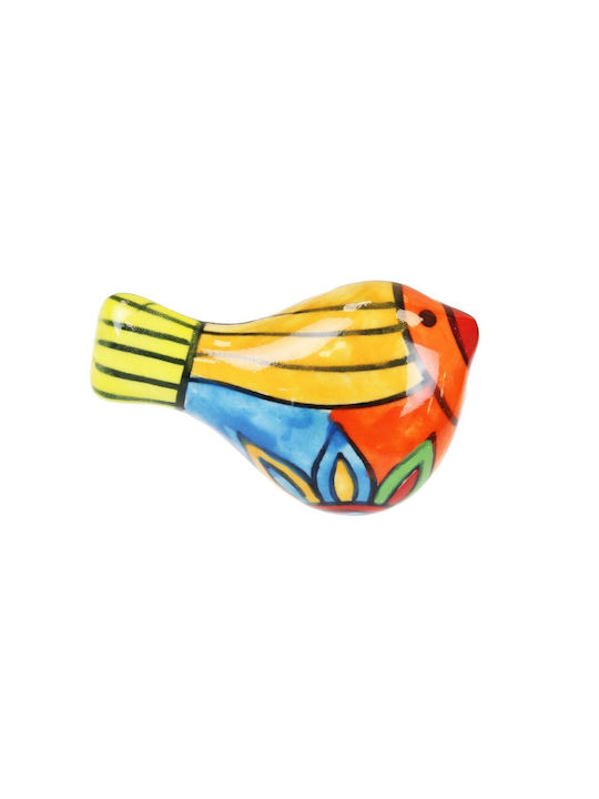 Buton Ceramic Pasăre 6x3 cm Dungi