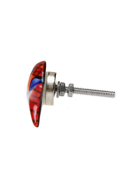 Möbelgriffe Keramik Fisch 5x3,5cm Wave Rote