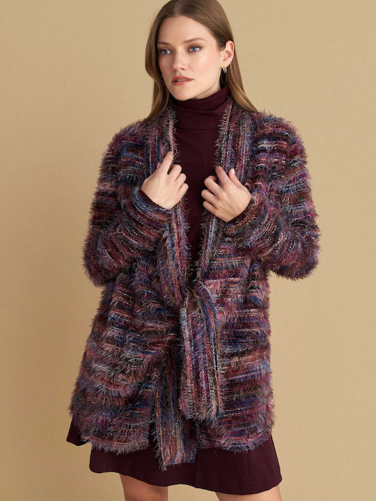 Cardigan Pentru Femei Tricotat Albastru