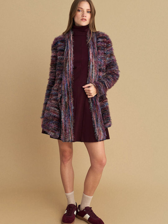 Cardigan Pentru Femei Tricotat Albastru