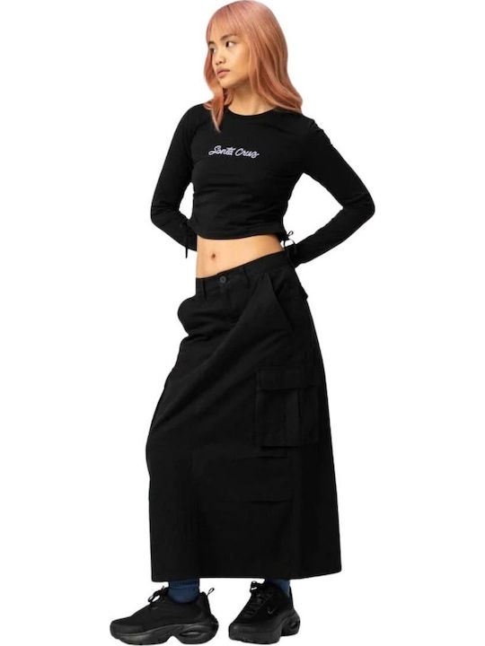 Women's Blouse Cotton Long Sleeve Black