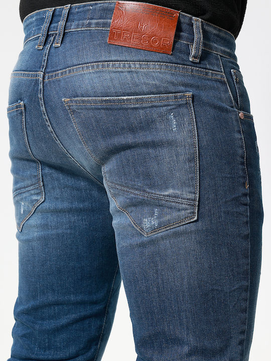 Oregon Men's Jeans Pants Elastic Blue