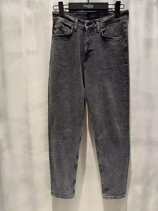 Men's Jeans Pants Elastic with Boyfriend Fit Dark Gray