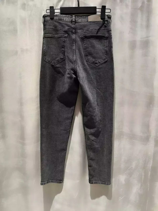 Men's Jeans Pants Elastic with Boyfriend Fit Dark Gray