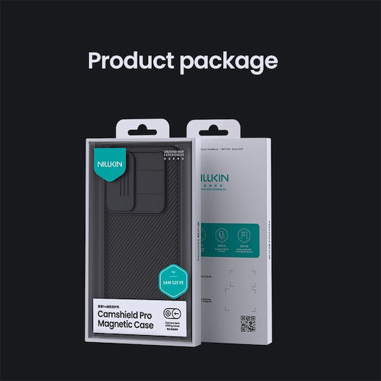 Nillkin Camshield Pro Magnetic Umschlag Rückseite Kunststoff / Silikon Schwarz (Galaxy S25 FE)