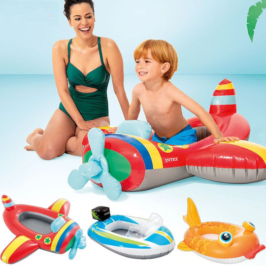 Intex CRUISERS Kids Inflatable Boat 119x114cm Airplane Car Fish