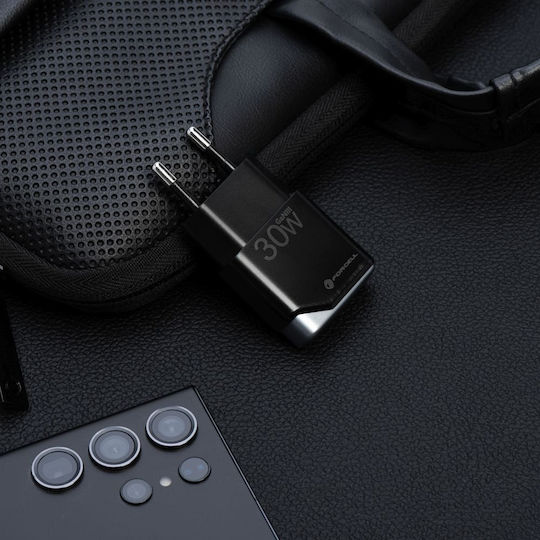 Forcell Φορτιστής Χωρίς Καλώδιο GaN με Θύρα USB-C 30W Power Delivery / Quick Charge 4.0 Μαύρος (F-Energy Ultra Slim)