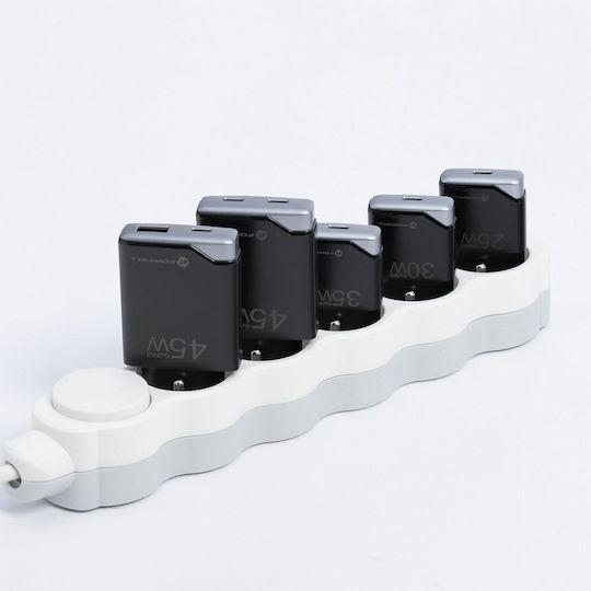 Forcell Φορτιστής Χωρίς Καλώδιο GaN με Θύρα USB-C 30W Power Delivery / Quick Charge 4.0 Μαύρος (F-Energy Ultra Slim)