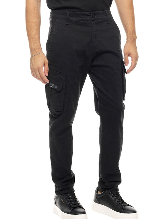 Cover Trousers Cargo Elastic in Loose Fit Black