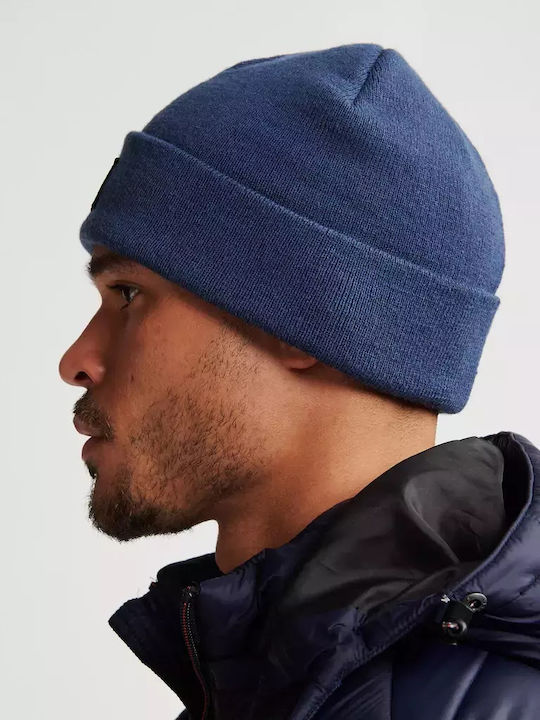 Beanie Männer Beanie Gestrickt in Blau Farbe
