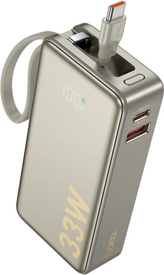 Hoco Q27A Power Bank 10000mAh 33W with USB-A Port Gold