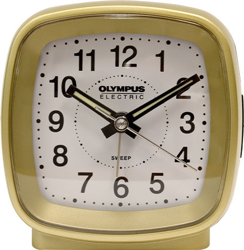 Olympus Αθόρυβο Επιτραπέζιο Ρολόι με Δείκτες με Ξυπνητήρι Πολύχρωμο OL-816SP