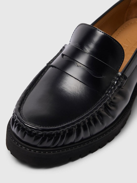 Men's Leather Loafers Black