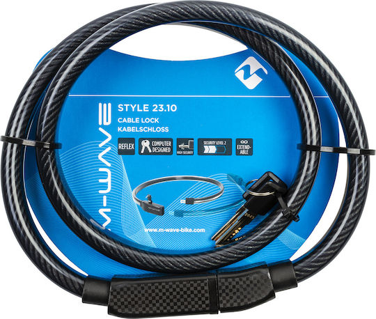 M-wave Κλειδαρια Σπιραλ Κλειδι 1000mm 23x12mm 23.10 230061 Μαύρο